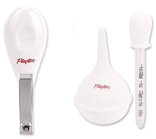 Playtex Baby 3 Piece Healthcare Kit - Nail Clipper, Nasal Aspirator and Medicine Dropper