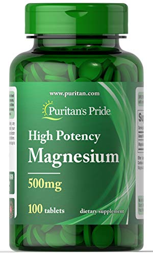 Puritan's Pride High Potency Magnesium Tablets, 500 mg, 100 Count