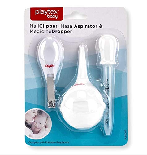 Playtex Baby 3 Piece Healthcare Kit - Nail Clipper, Nasal Aspirator and Medicine Dropper