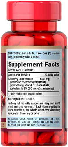 Puritan's Pride One A Day Cranberry -60 Capsules