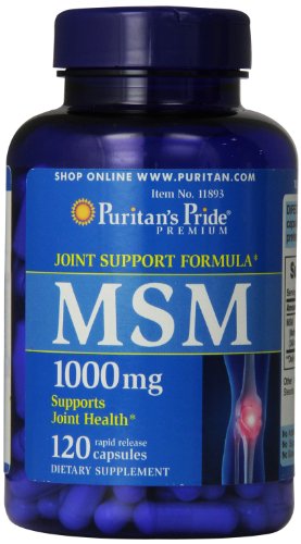 Puritan's Pride Joint Support Formula MSM Rapid Release Capsules, 1000 mg, 120 Count