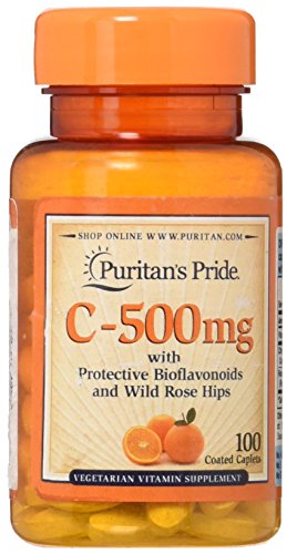 Puritan's Pride Vitamin C-500 Mg With Bioflavonoids & Rose Hips Taplets, 100 Count