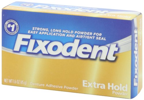 Fixodent Denture Adhesive Powder, Extra Hold - 1.6 Oz